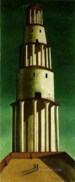  tower Oil Painting - the great tower 1913 Giorgio de Chirico Metaphysical surrealism